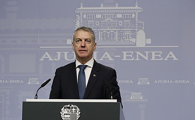 Iñigo Urkullu en Ajuria Enea.