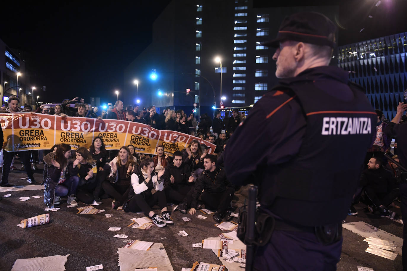 Fotos: Las jornada de huelga en Bilbao, en imágenes