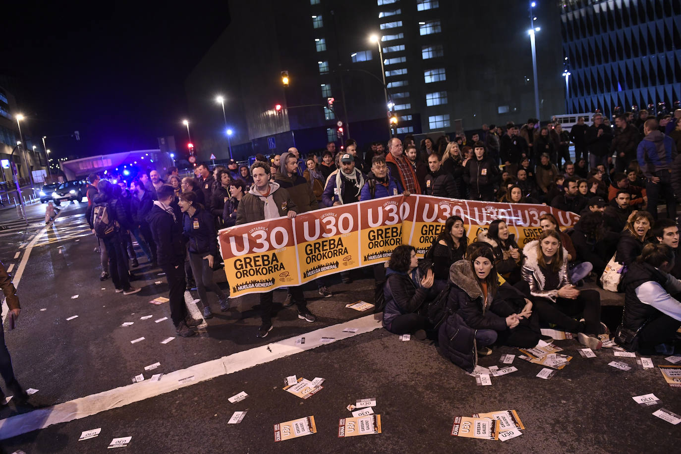 Fotos: Las jornada de huelga en Bilbao, en imágenes