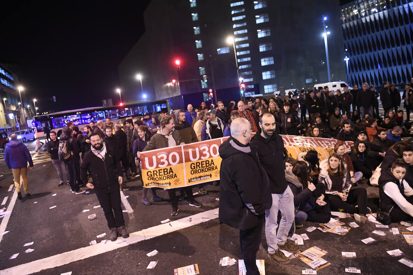 Fotos: Las jornada de huelga en Bilbao, en imágenes