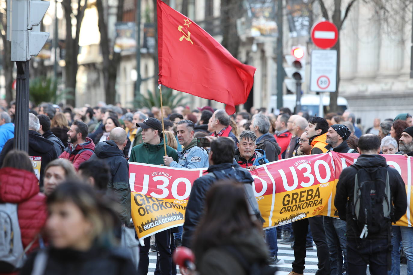 Fotos: Las jornada de huelga en Bilbao, en imágenes