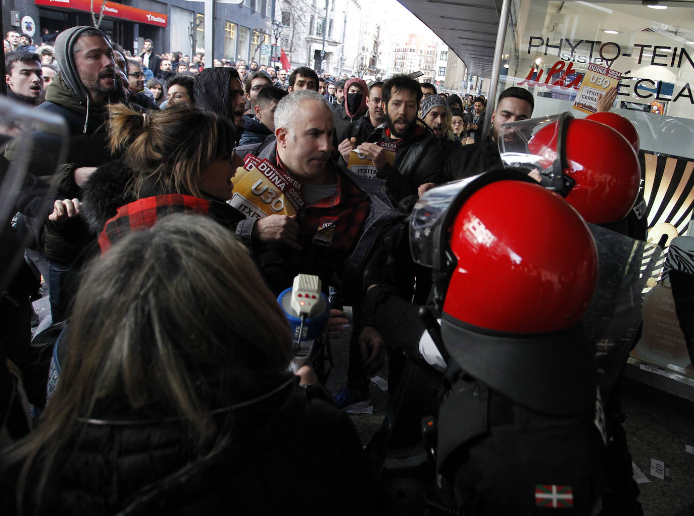 Fotos: Las jornada de huelga en Bilbao, en imágenes