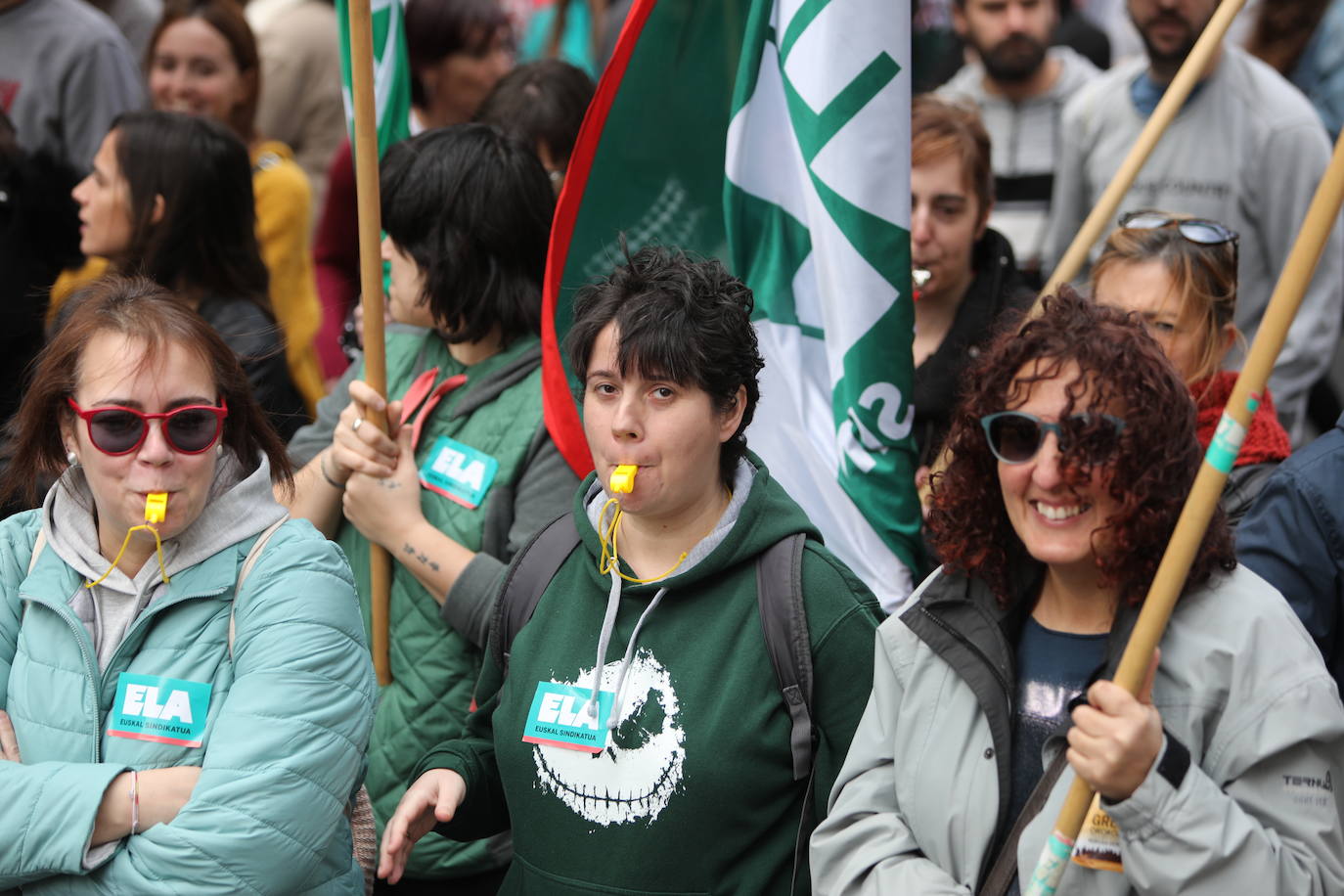 Fotos: Las jornada de huelga en Bilbao, en imágenes