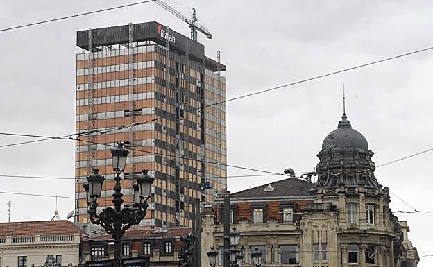 Exterior de la Torre Bizkaia, antiguo BBVA
