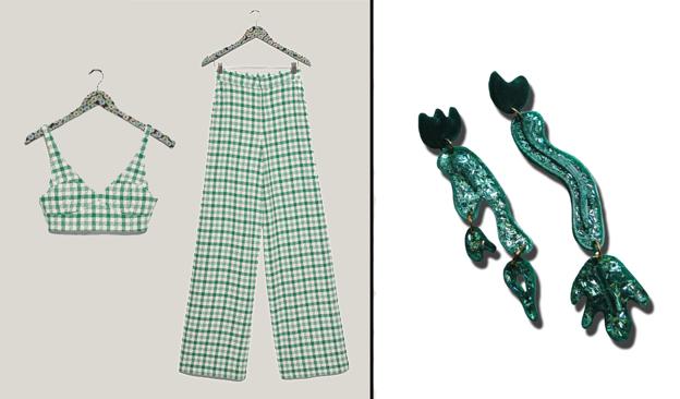 Conjunto de Zara y pendientes 'Karnia' de Mrlaspiru