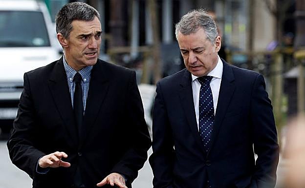 Jonan Fernández y el lehendakari, Iñigo Urkullu, en una imagen de archivo. 