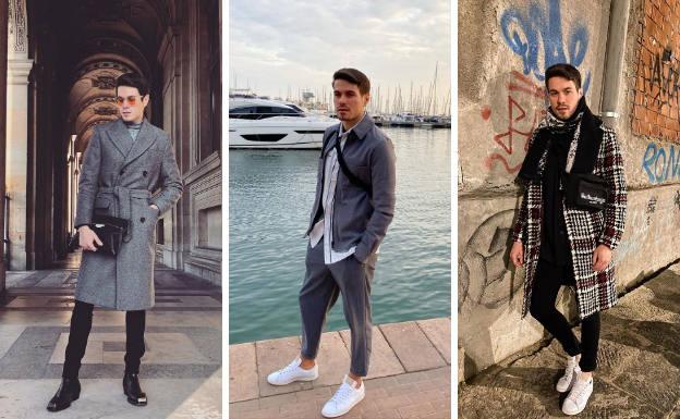 Tres de los 'looks' que Imanol comparte en su perfil de Instagram.