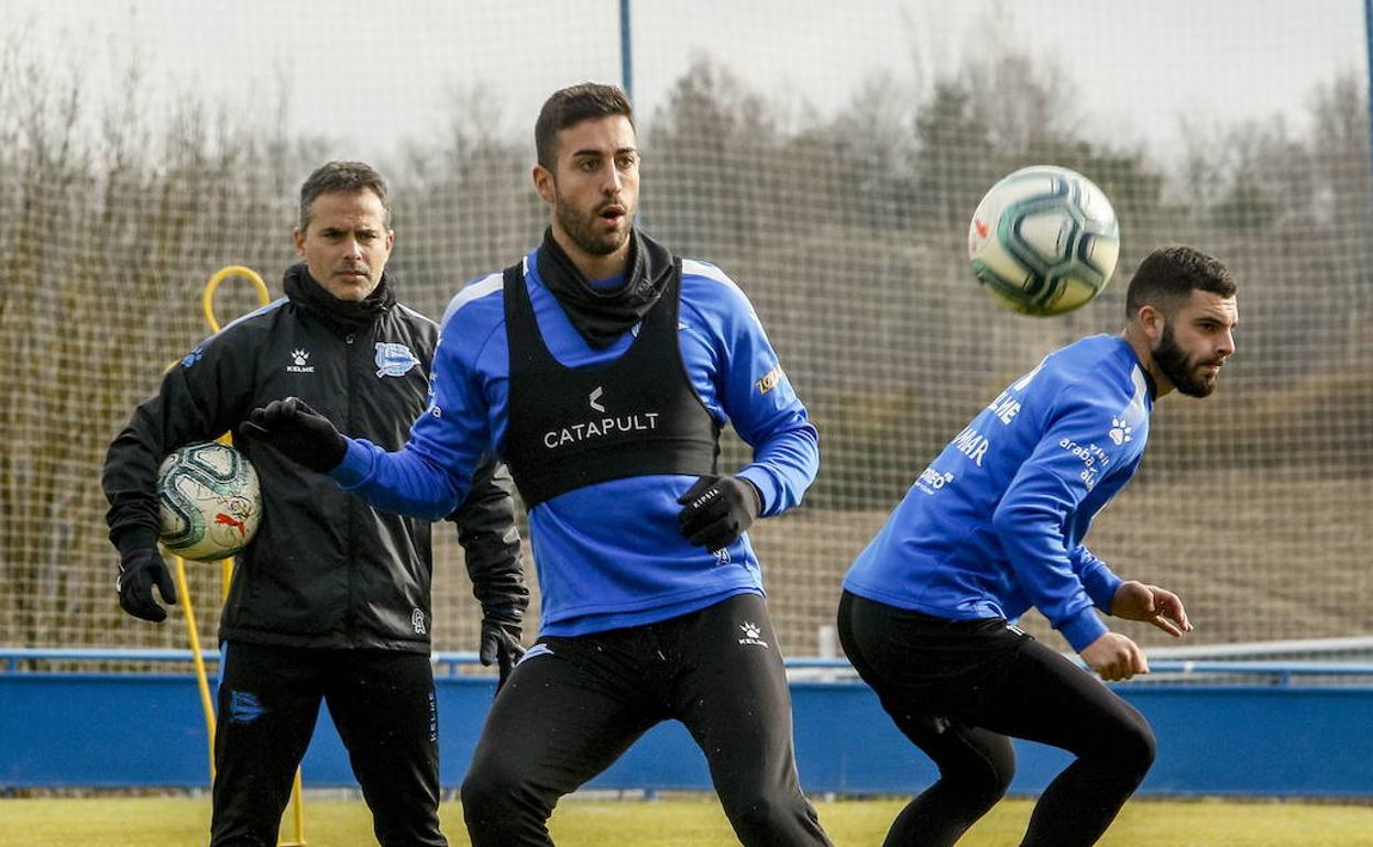 Camarasa durante un entrenamiento.