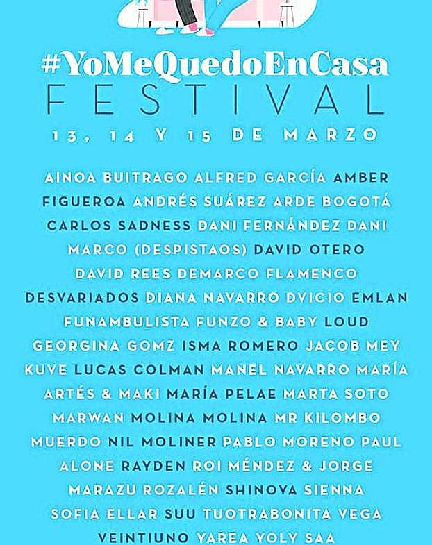 40 artistas se unen en el primer festival que se celebra en redes ...