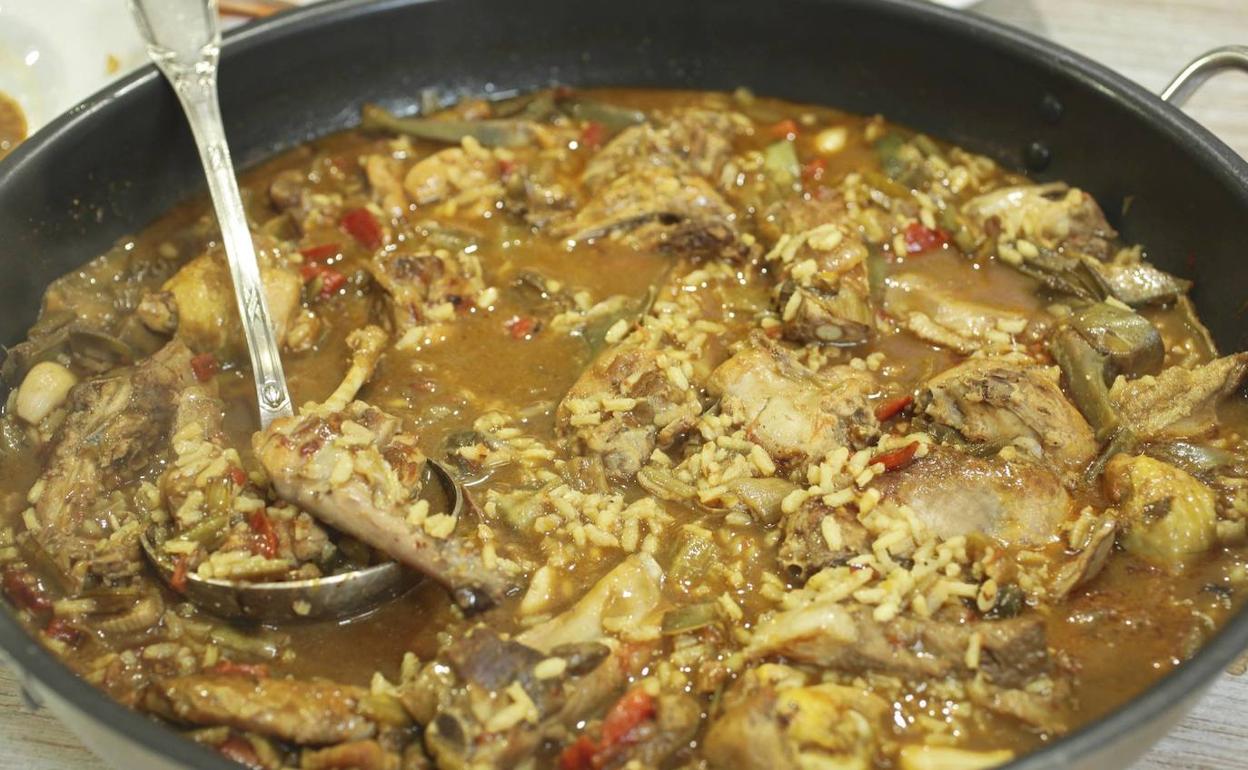 Receta de arroz caldoso con carne