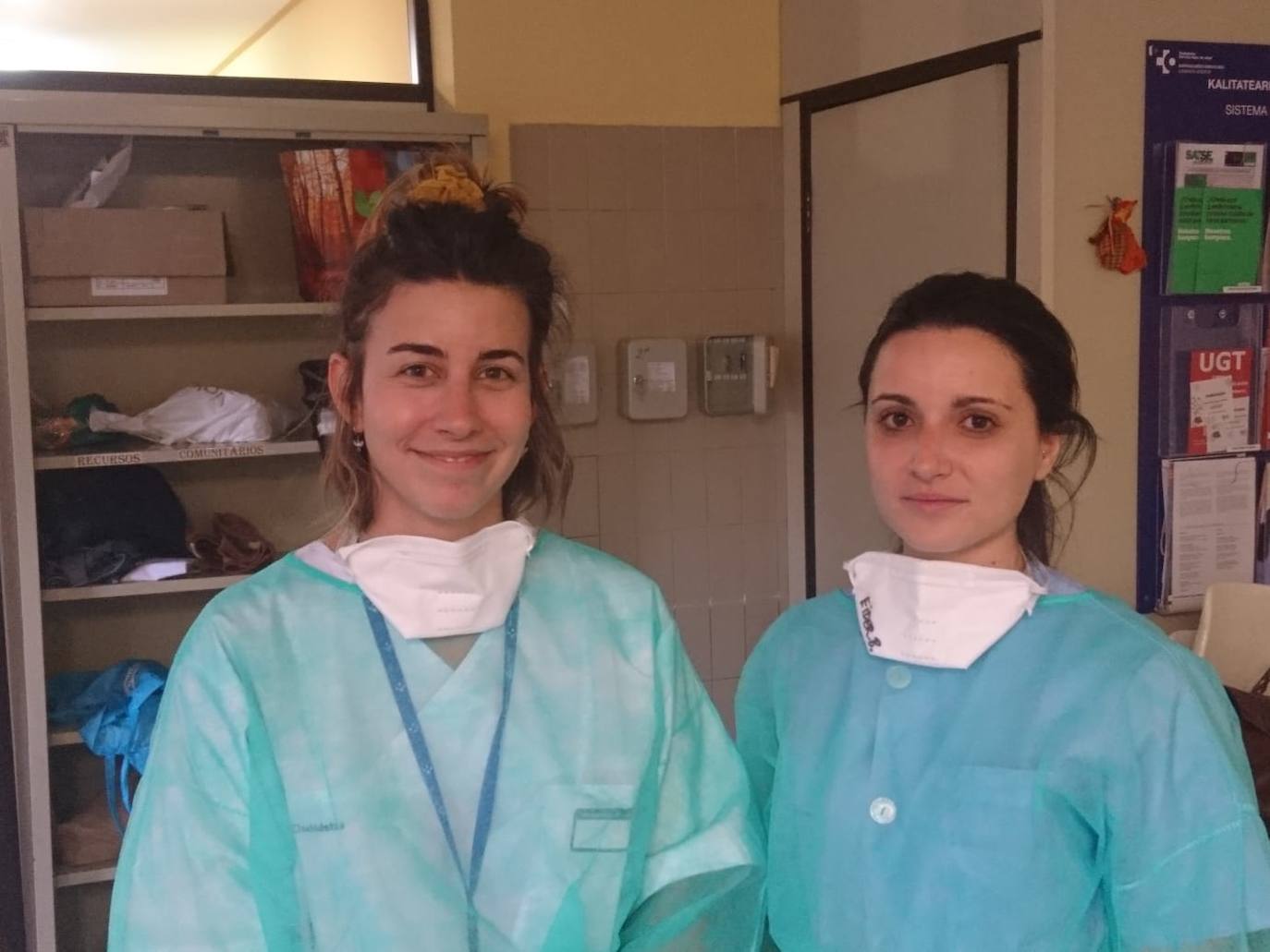 Maite Bravo. Médico consultorio Zeberio y Eider Bageneta. Enfermera Basauri