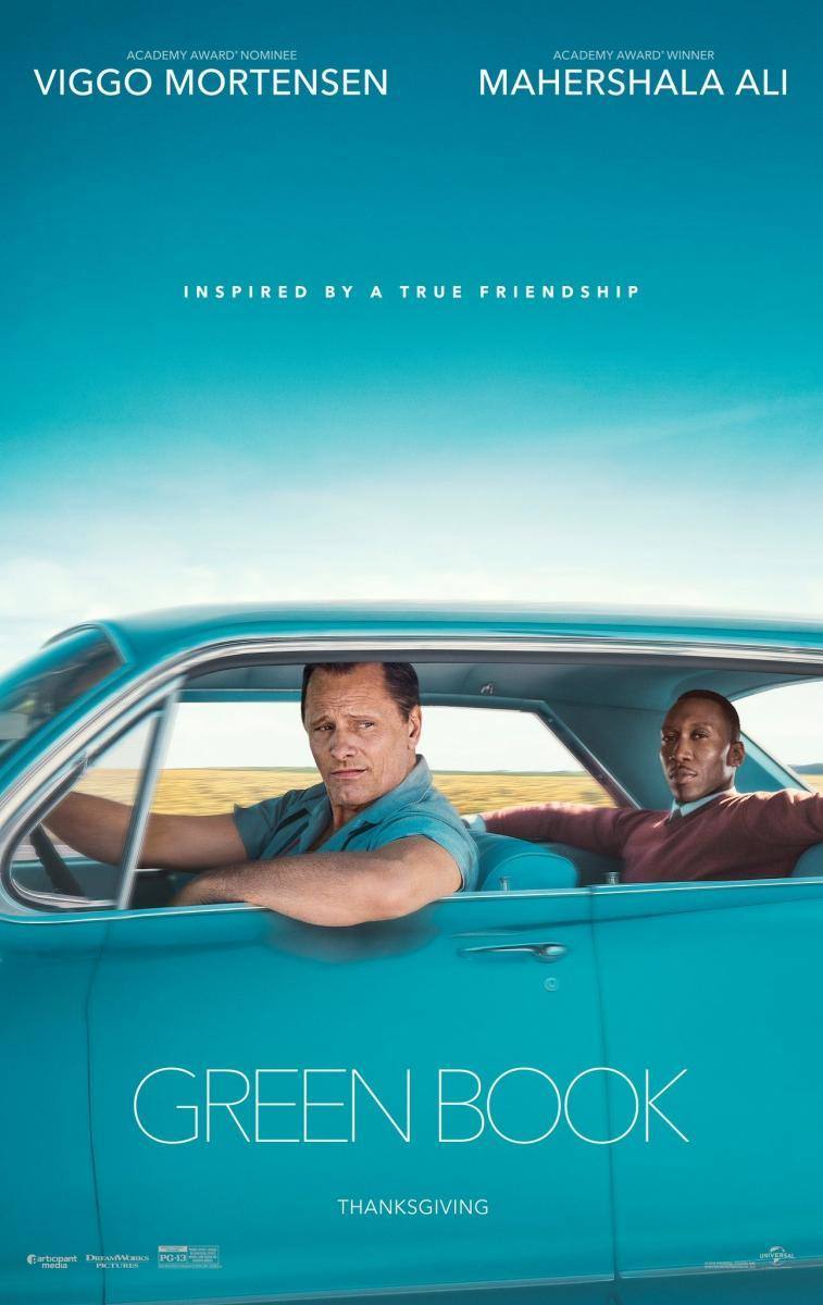 'Green Book' (2019). Con una temática parecida a la anterior... Un pianista negro contrata a un rudo italoamericano para que sea su chofer y guardaespaldas durante una gira por el sur de los Estados Unidos en 1962. La cinta ganó el Oscar a mejor película en 2019