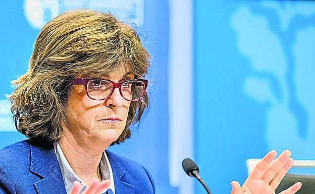 La consejera de Salud, durante una de sus habituales comparecencias de los últimos días.