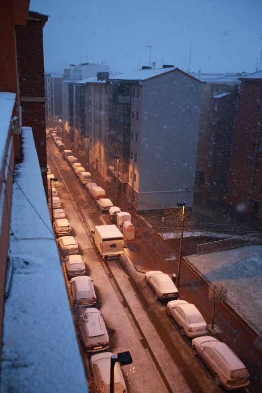 Fotos: Nieve en la Vitoria confinada