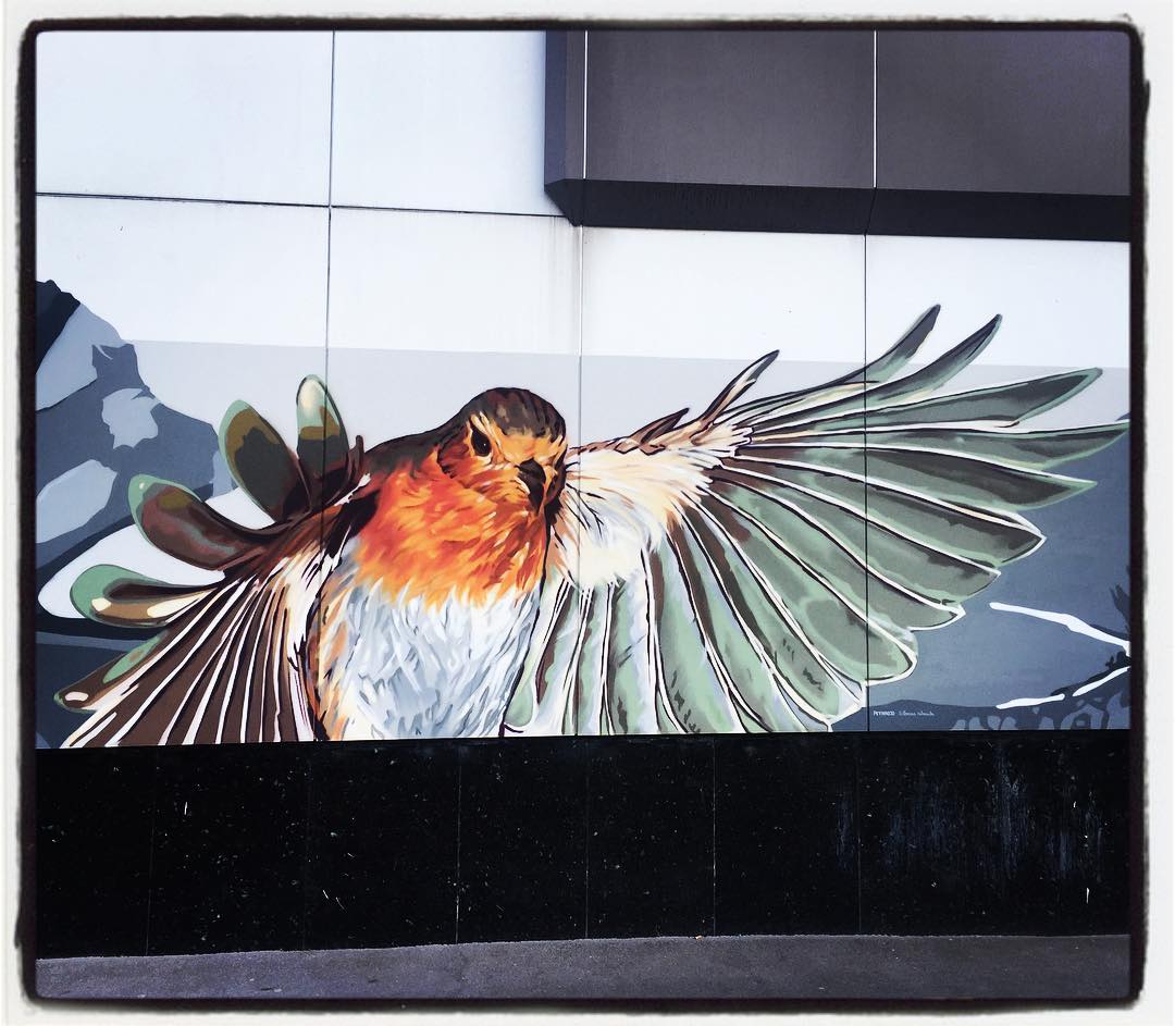 Si hablamos de arte en la calle donde la flora y la fauna sean protagonistas, sin duda, tenemos que hacer referencia al espectacular mural que decora parte de la fachada del centro comercial del barrio de Ariznabarra. Esta alegría para los ojos lleva la firma de la artista Eva Mena. Es toda una muestra de biodiversidad. ¡No se lo pierdan! Es simplemente espectacular.