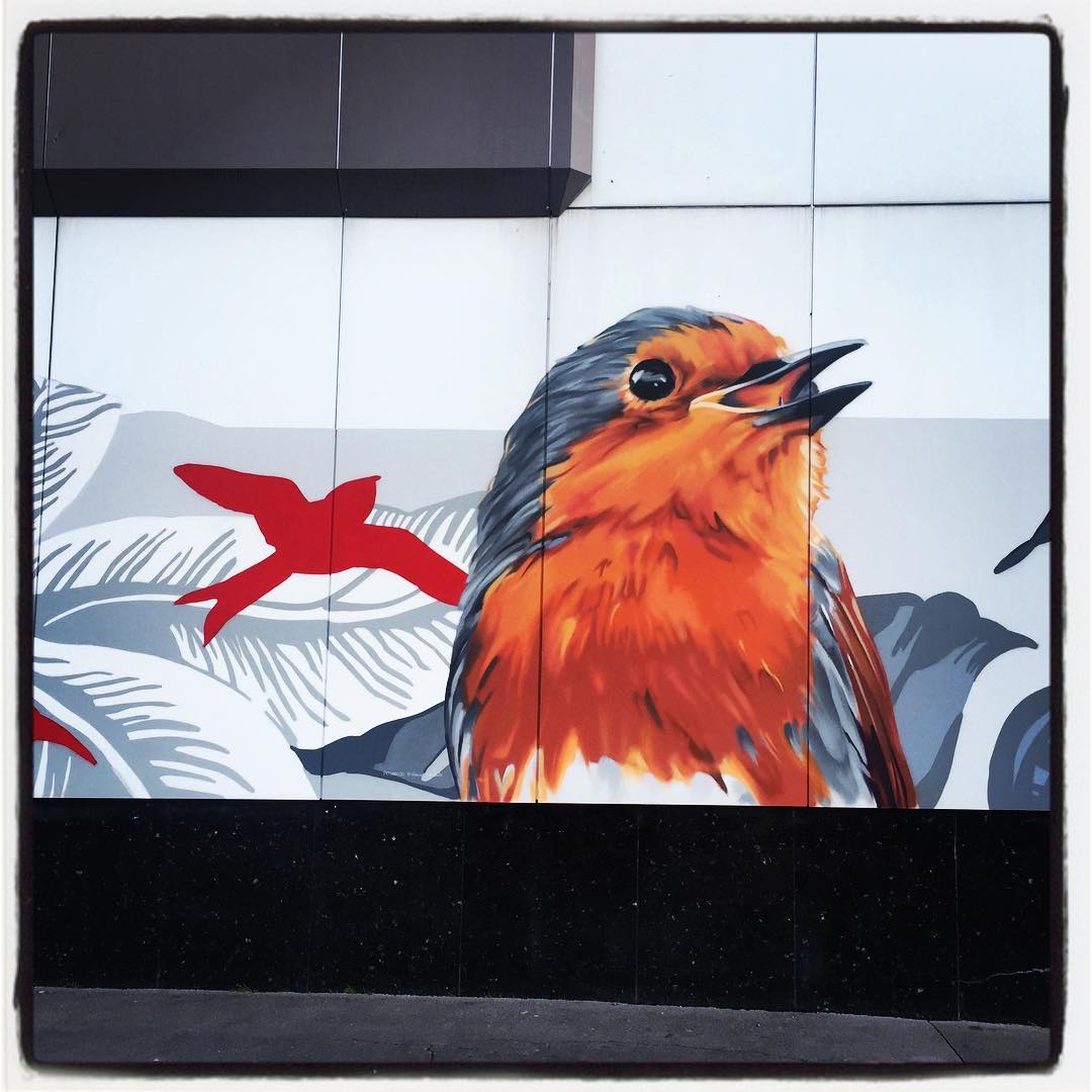 Si hablamos de arte en la calle donde la flora y la fauna sean protagonistas, sin duda, tenemos que hacer referencia al espectacular mural que decora parte de la fachada del centro comercial del barrio de Ariznabarra. Esta alegría para los ojos lleva la firma de la artista Eva Mena. Es toda una muestra de biodiversidad. ¡No se lo pierdan! Es simplemente espectacular.