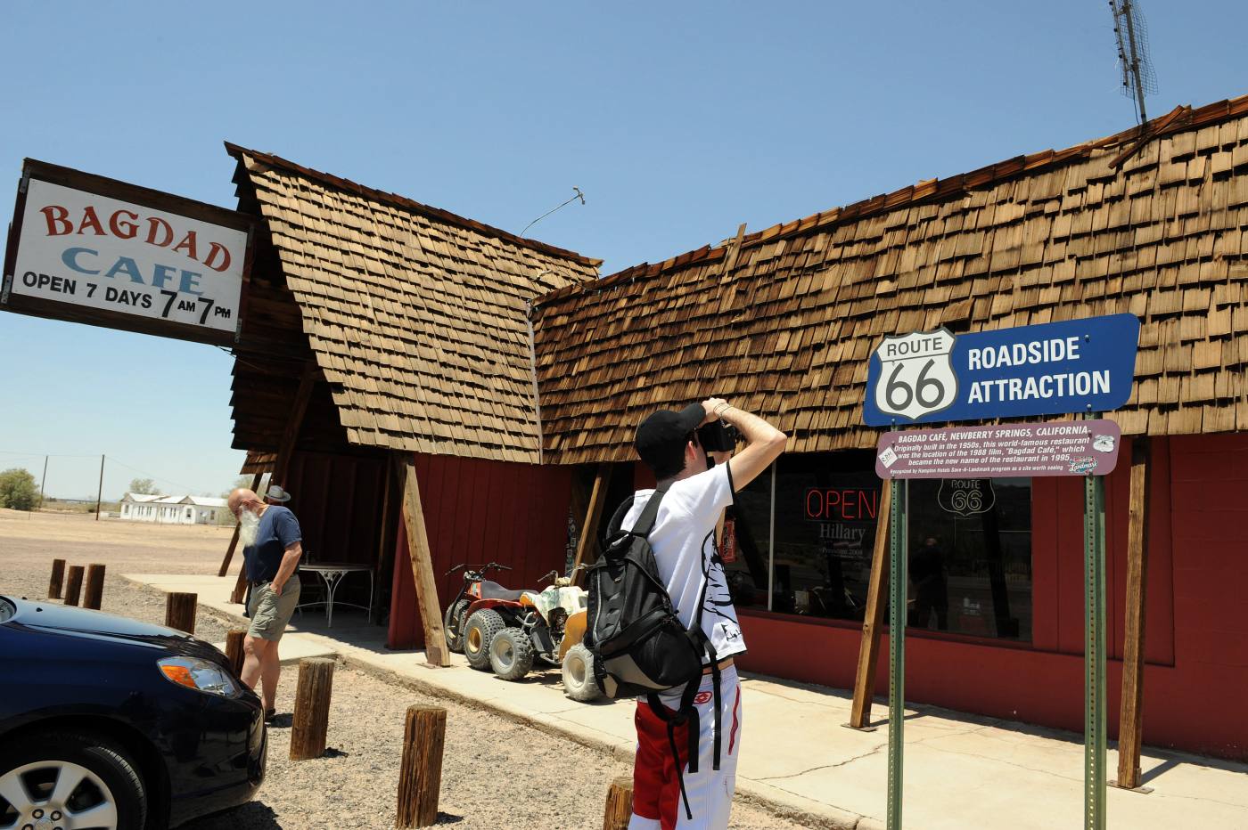El 'Bagdad Cafe', una de las atracciones turísticas del viaje.
