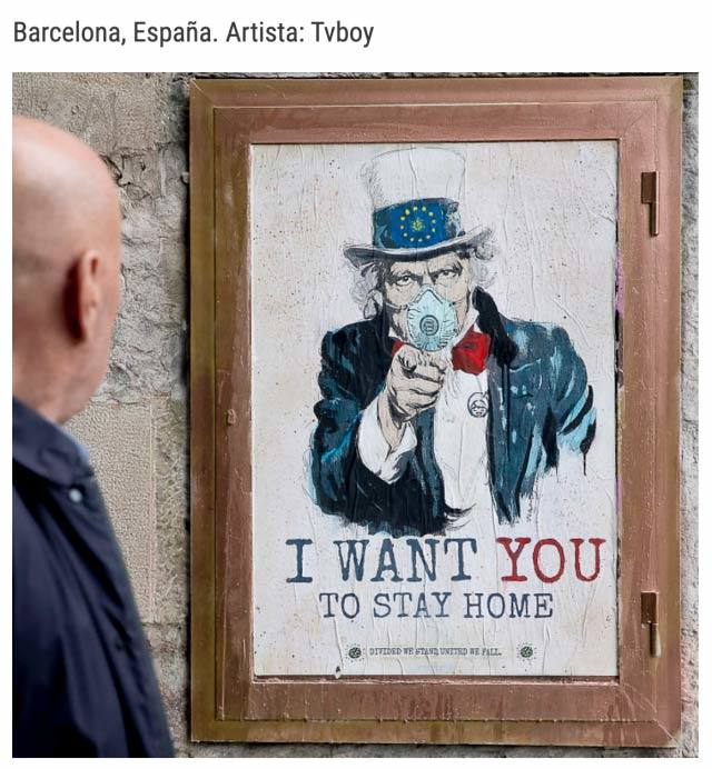 Fotos: Los graffitis del coronavirus en el mundo