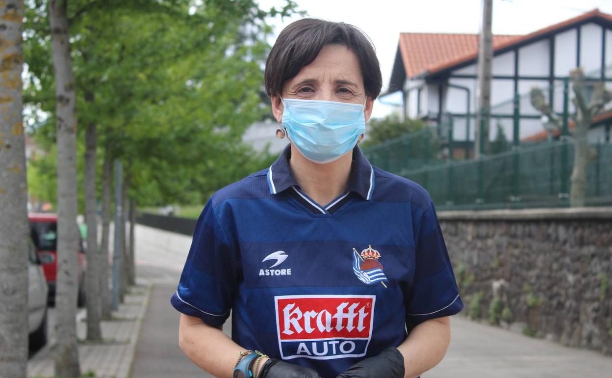 Irabien disfrutó de su pasión futbolera con la camiseta de la Real Sociedad el sábado, en una final que se disfrutó desde los balcones. 
