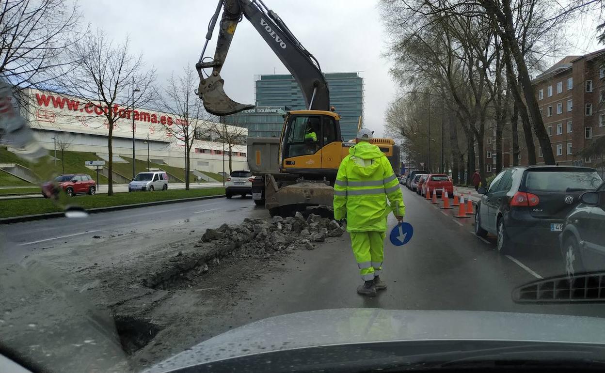 Obras del BEI en Zaramaga.