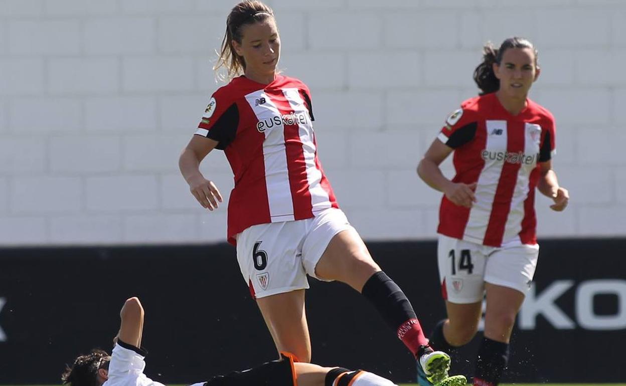 Damaris, en el partido de Valencia de esta temporada.