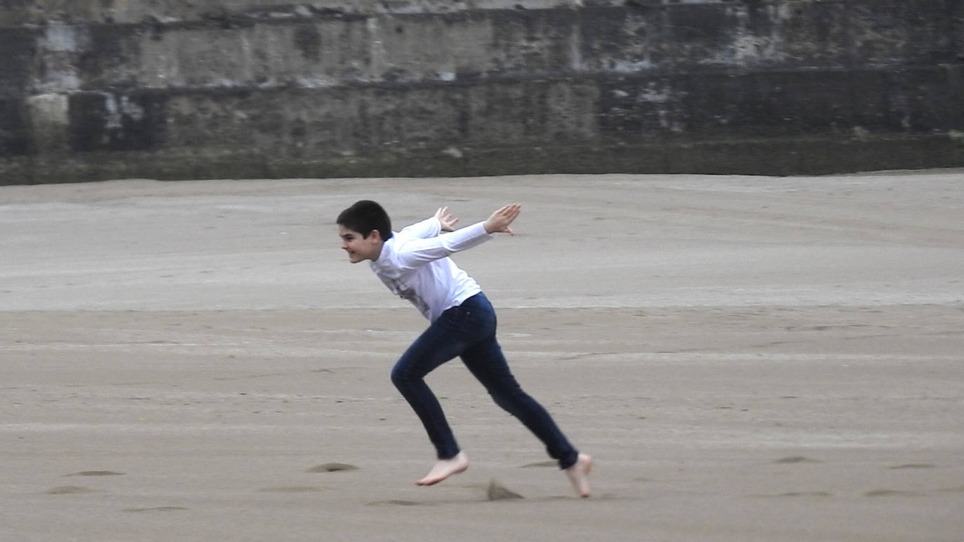 La playa de Ereaga, en Getxo, sirvió para las primeras carreras.