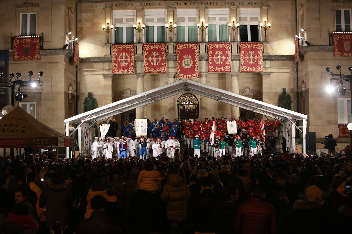 Cocineros, majorettes, trompeteros, tamborreros... todos en un tocaban en un día muy especial para ellos. En la imagen el 27 de abril de 2019. 