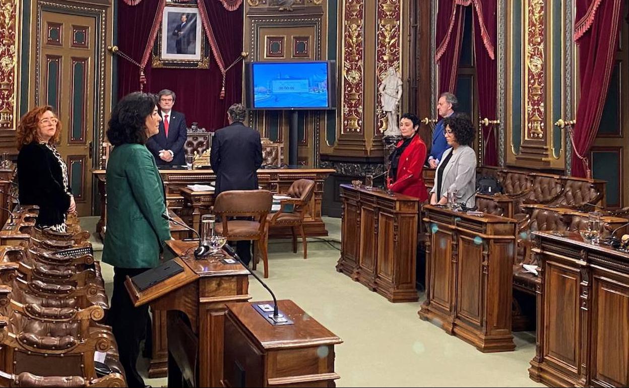 El pleno tuvo carácter semipresencial y la mayoría de los concejales lo siguió de forma telemática. 