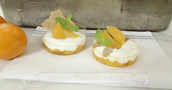 Receta de cremoso de naranja y yogur