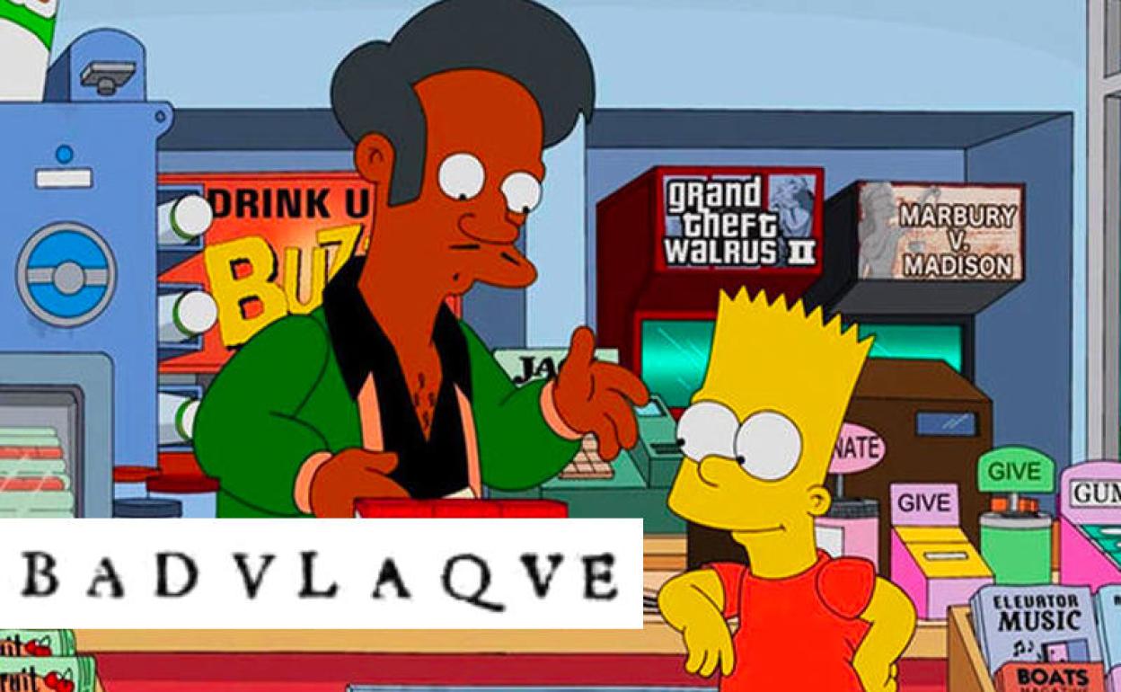 Badulaque de Apu en 'Los Simpson' (Fox) y entrada del diccionario de Covarrubias, 1611 (CC PD).