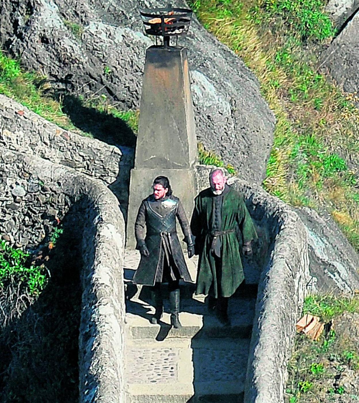 Rodaje de 'Juego de Tronos' en San Juan de Gaztelugatxe.