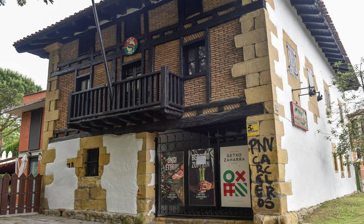 El batzoki de Getxo ha sido una de las sedes que aparecieron con pintadas. 