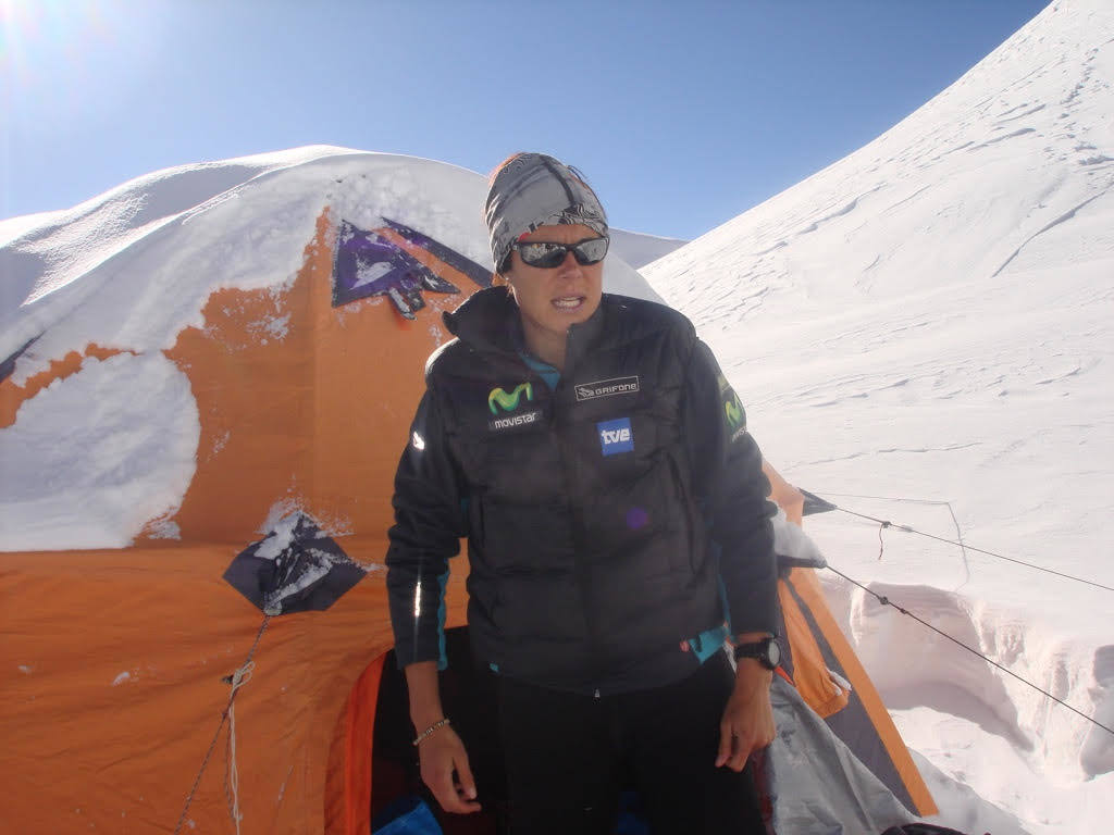 Edurne, en el Manaslu en 2008. 