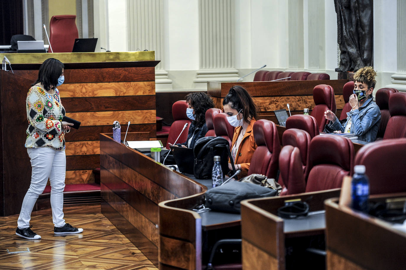 La sesión ha contado con sólo una parte de los junteros para mantener las distancias de seguridad. 