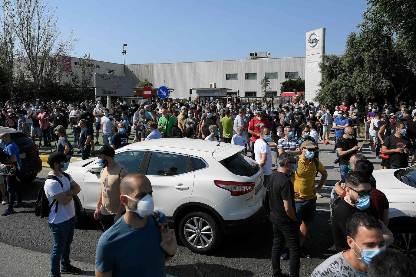 Fotos: Las protestas por el cierre de Nissan, en imágenes