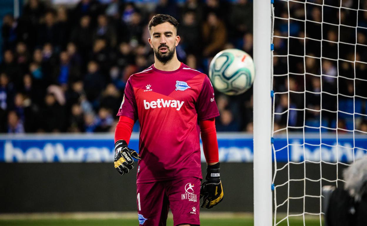 Pacheco, en el partido ante el Villarreal. 