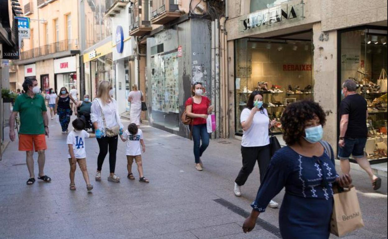 Lleida, este lunes, después de que la Generalitat volviera a confinar a su población