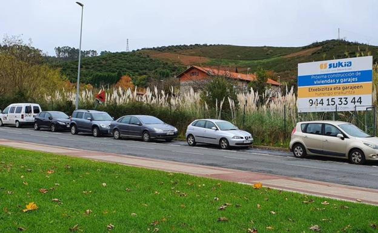 Vista del barrio Etxebarri de Berango en el que se construirán las viviendas.