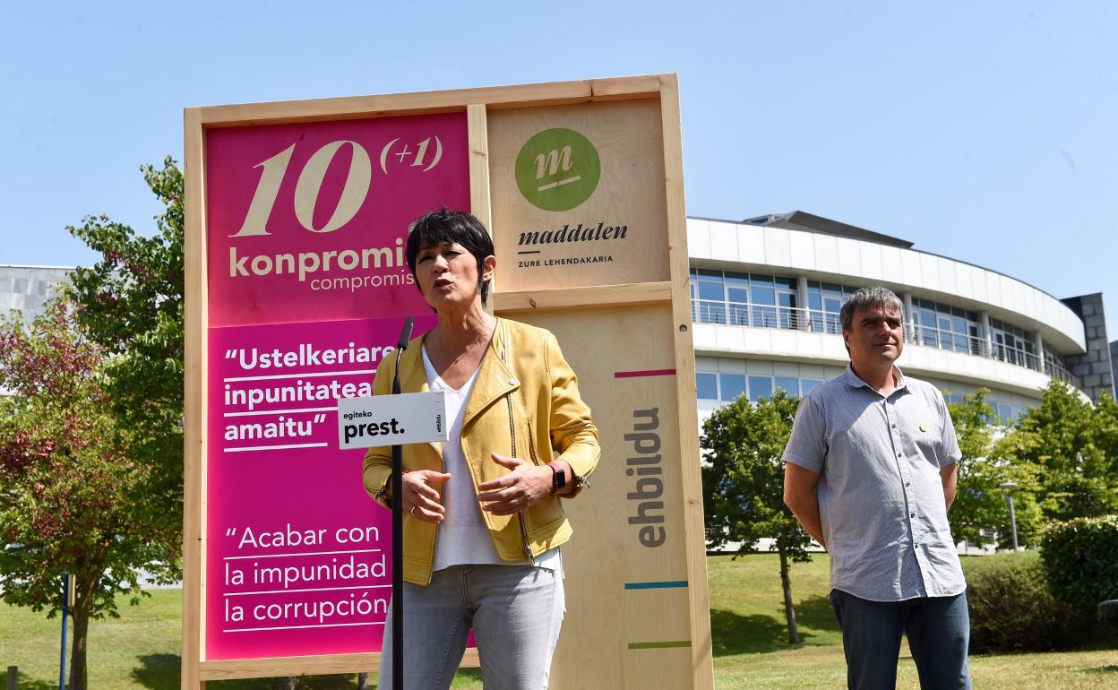 Maddalen Iriarte y Mikel Otero, este jueves. 