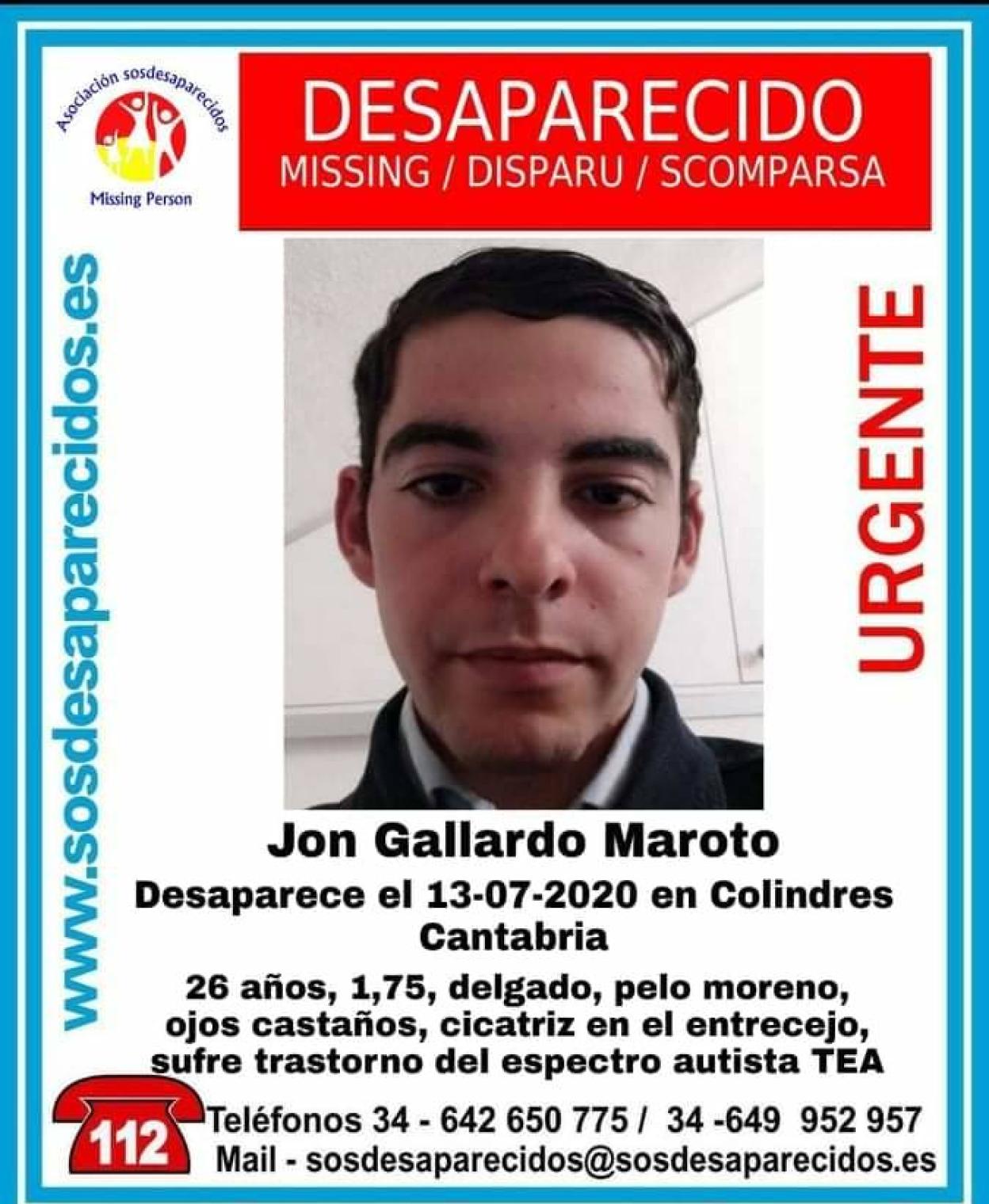 La Ertzaintza pide colaboración ciudadana en la búsqueda de un joven de 26 años vecino de Eibar