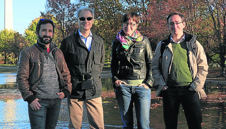 Santiago Pérez-Hoyos, Agustín Sánchez Lavega, Teresa del Rio Gaztelurrutia y Ricardo Hueso.