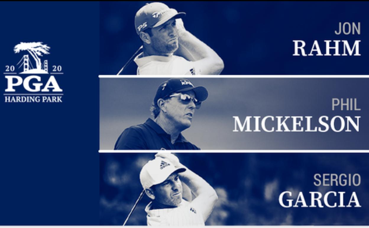 Cartel con el que la organización anunció el emparejamiento de Rahm con «dos buenos amigos». 