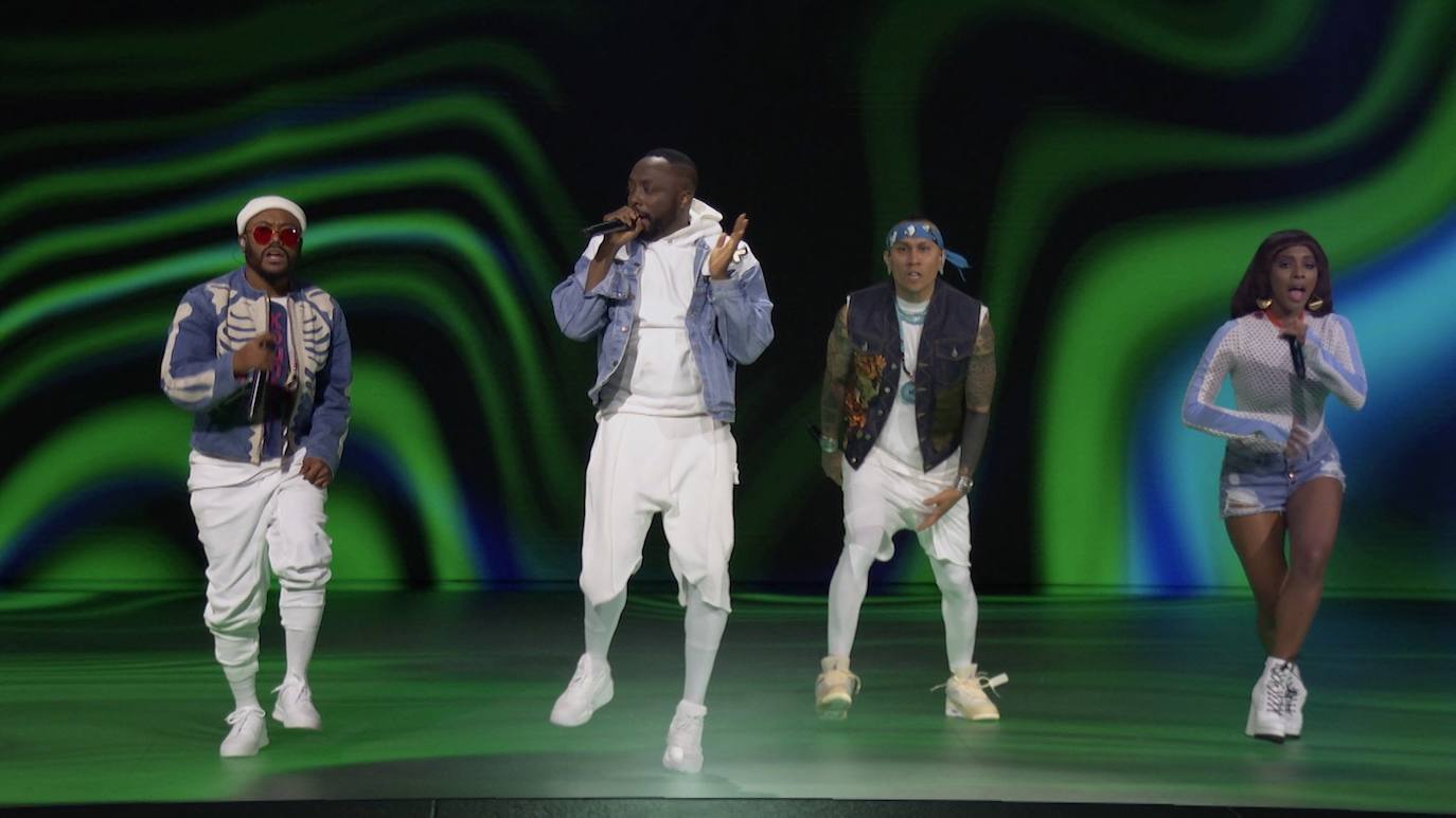 Black Eyed Peas durante su actuación en la ceremonia de entrega de los MTV Video Music Awards (VMA) 2020, en Nueva York (EE.UU).