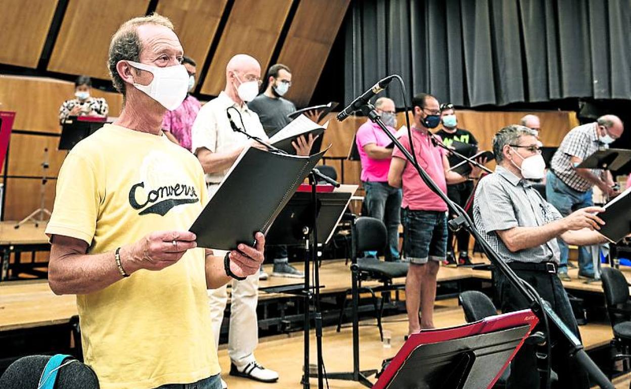 La Coral, en plena grabación de 'Maitena'.