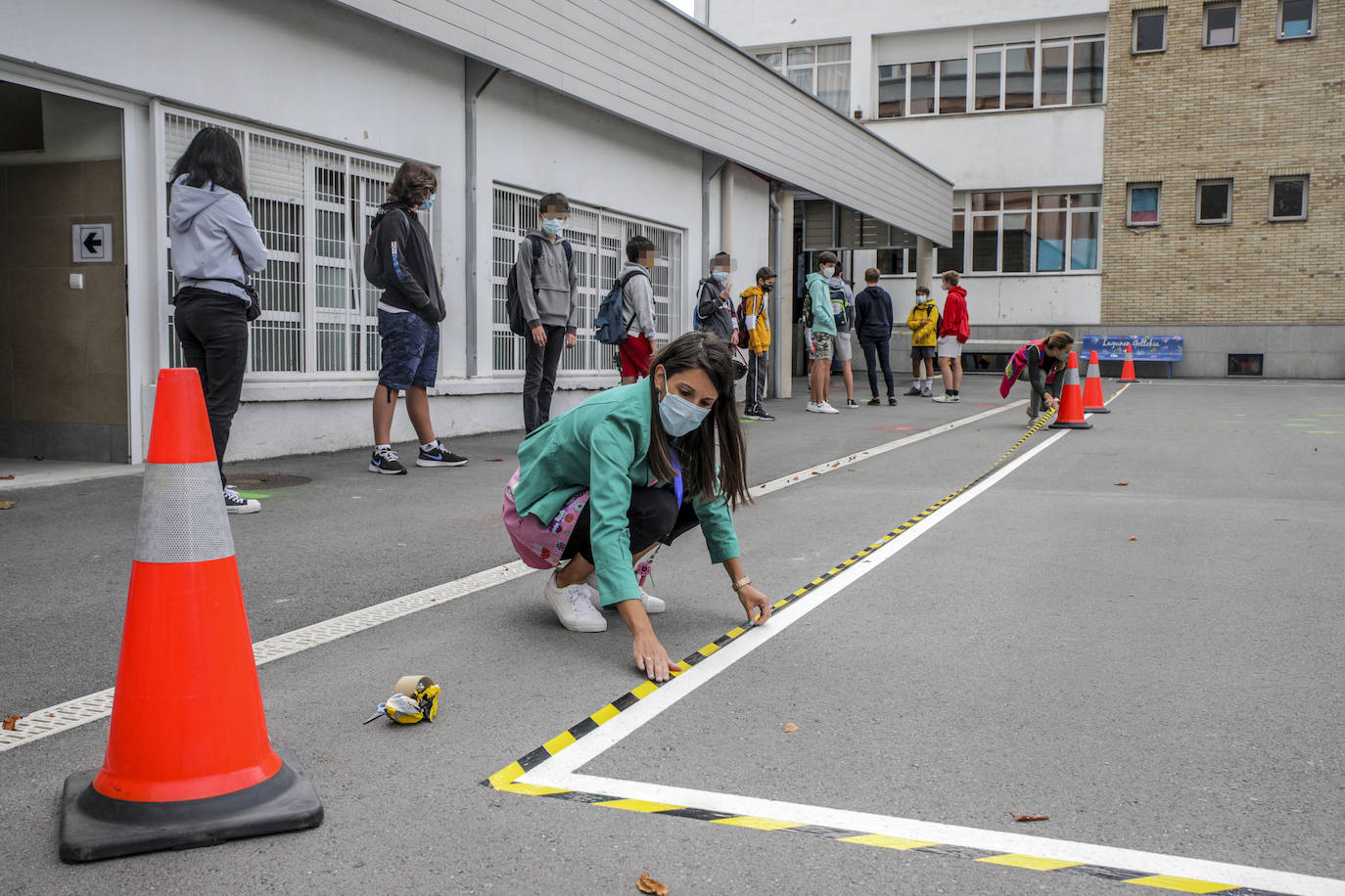 Señalización de espacios en el colegio de la Vera Cruz.
