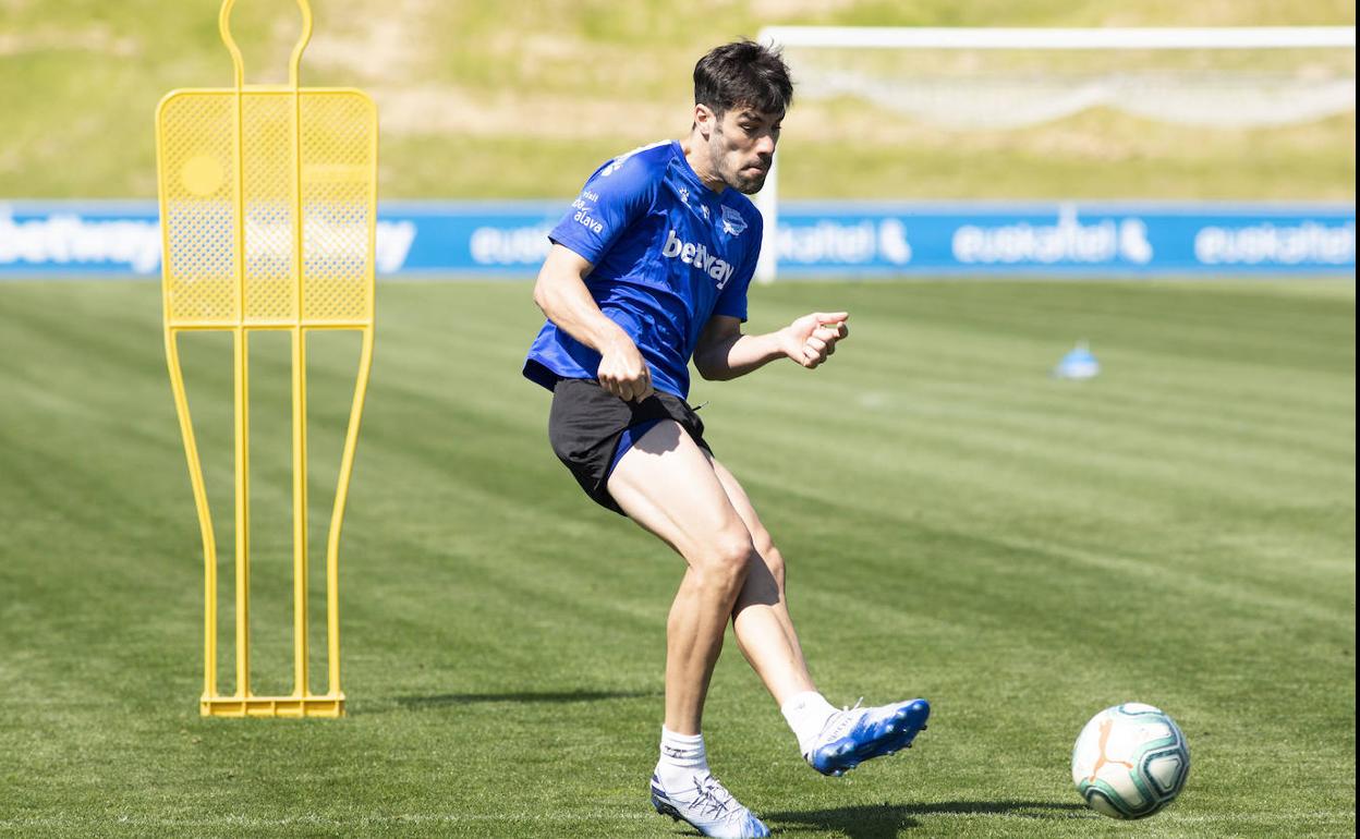 Manu, en un entrenamiento. 