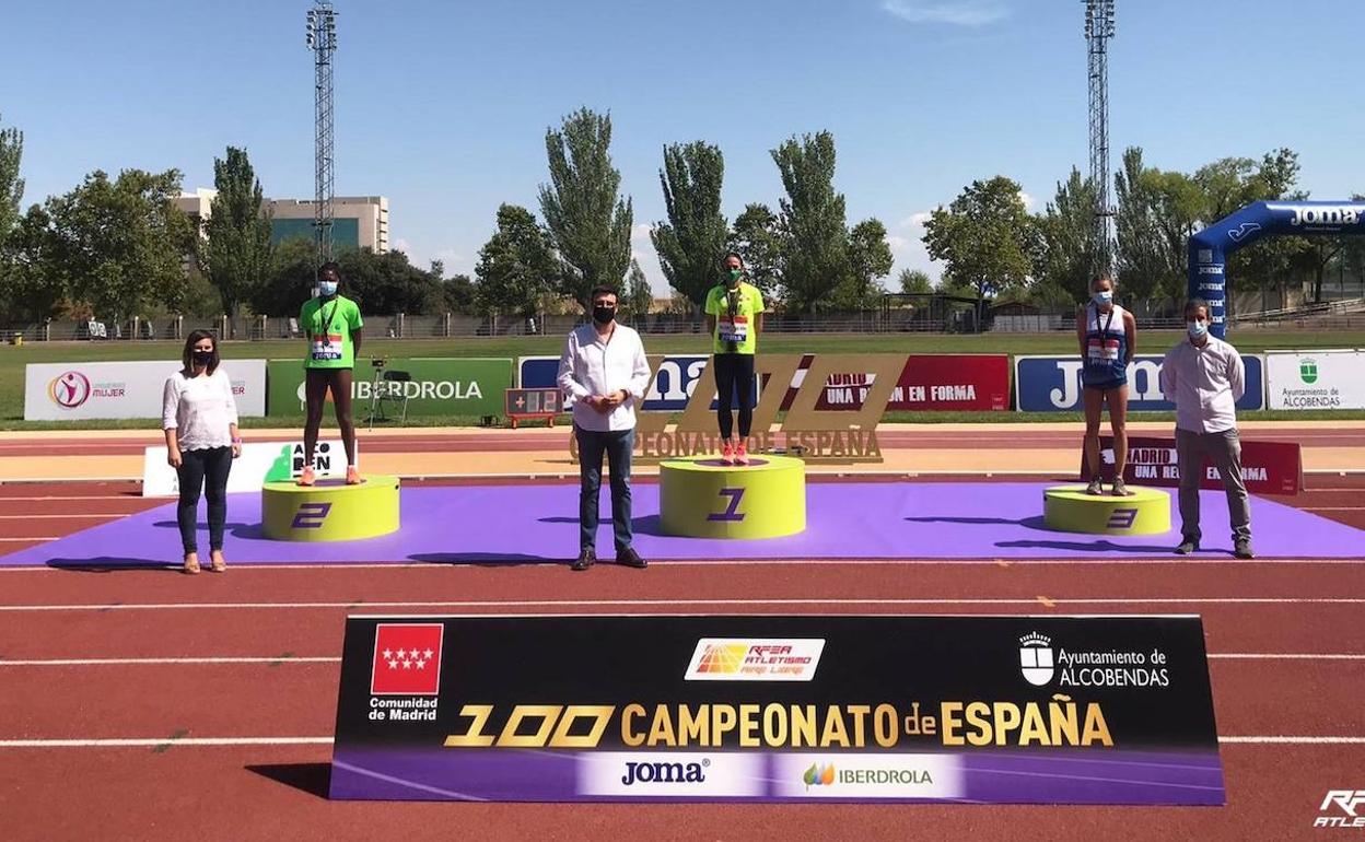 Podio de la prueba en Alcobendas. 