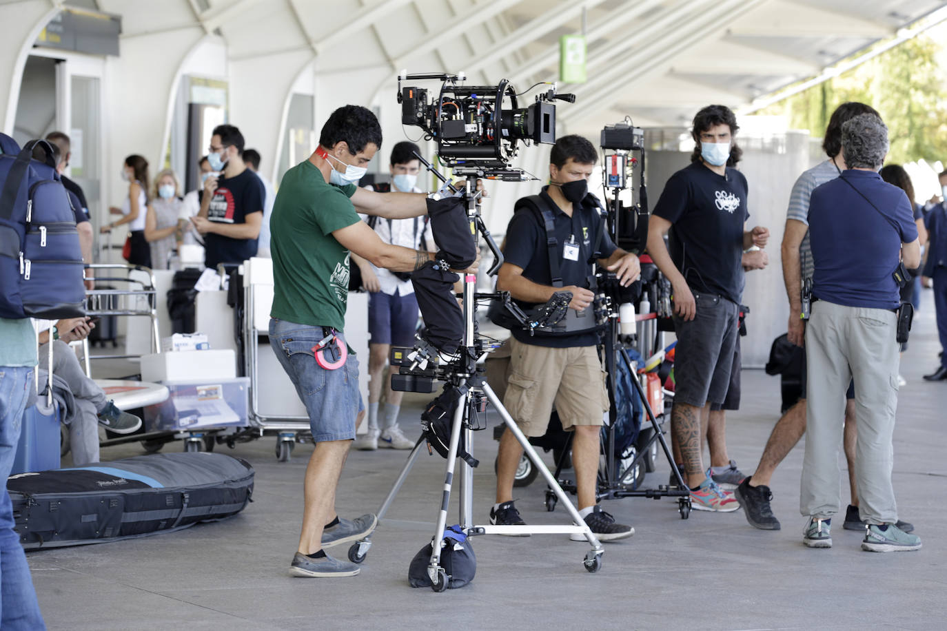 Fotos: Loiu se convierte en plató de cine para el rodaje de la película «García y García»