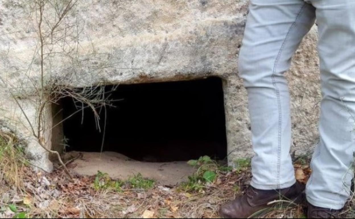 La entrada de la cueva.