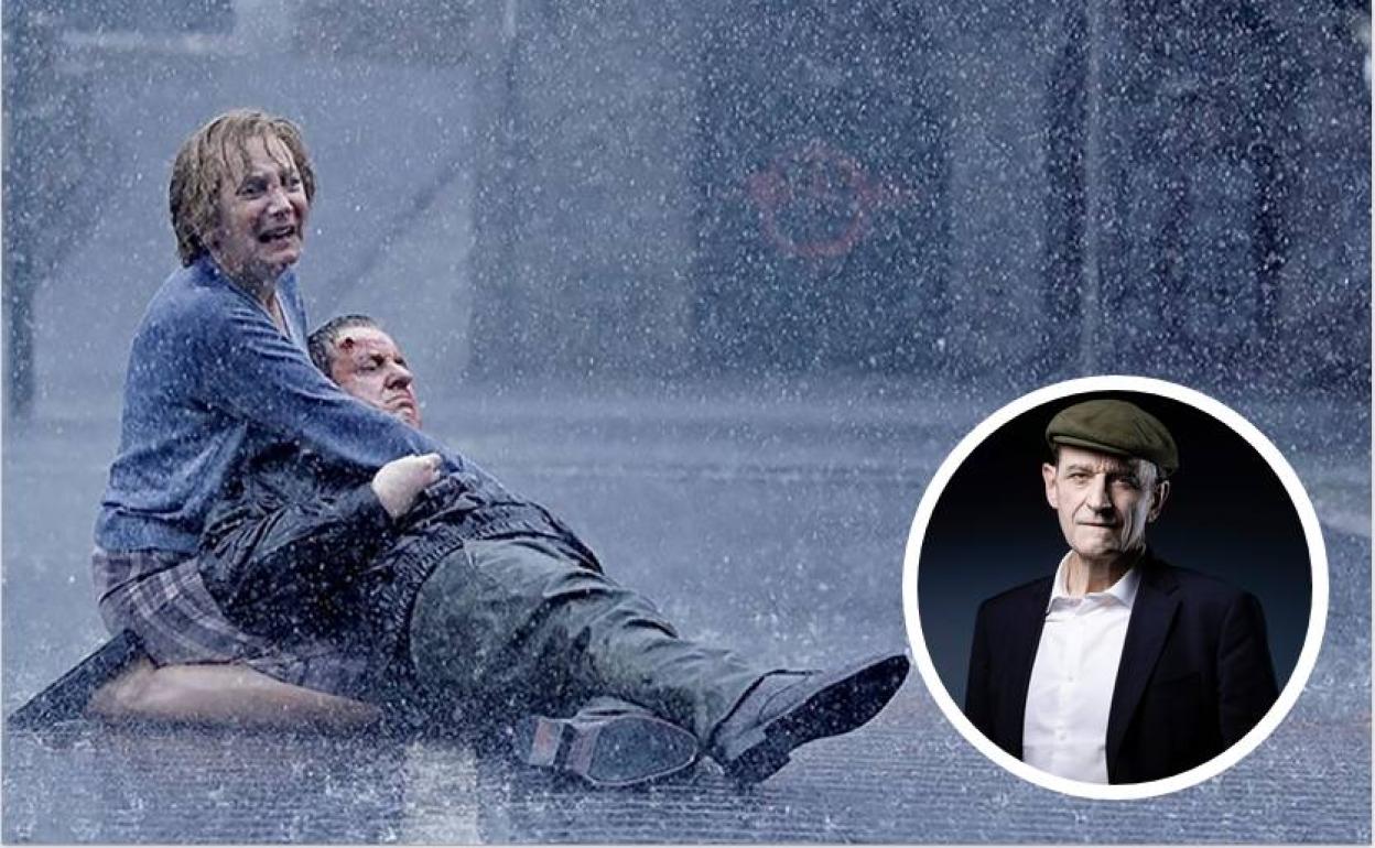 De estudio. Josu Ternera y fotograma de 'Patria', la serie basada en la obra de Aramburu. 